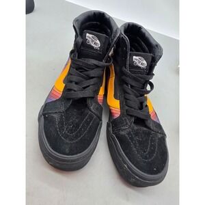 Vans Sk8-Hi Sunset Rainbow Wave Black Suede High Top Sneakers  Mens 5.5 W 7
